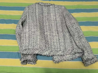 Chaqueta corta tweed mujer