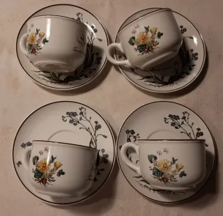 4 Tazze con Piattini Villeroy & Boch Botanica