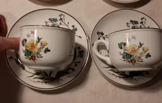 4 Tazze con Piattini Villeroy & Boch Botanica