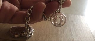 Pulsera Tous Corazón y charm de regalo Niña. Plata