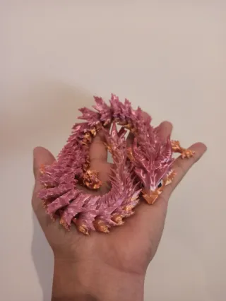 Dragón Serpiente Articulado 3D Multicolor de 46cm