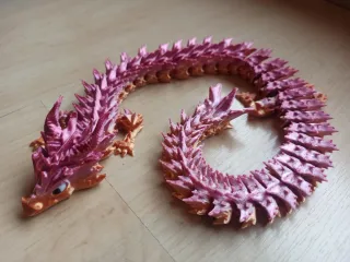 Dragón Serpiente Articulado 3D Multicolor de 46cm