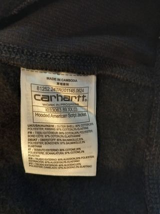 Sudadera con cremallera Carhartt Talla L