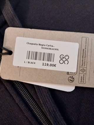 Sudadera con cremallera Carhartt Talla L