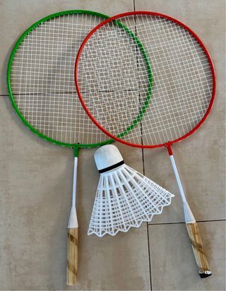 Raquetas Bádminton Gigantes + Volante