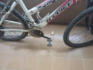 Bicicleta BTT Topbike Blanca y Naranja