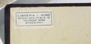 DIETARIO de 1944 libreria I.Miro Barcelona