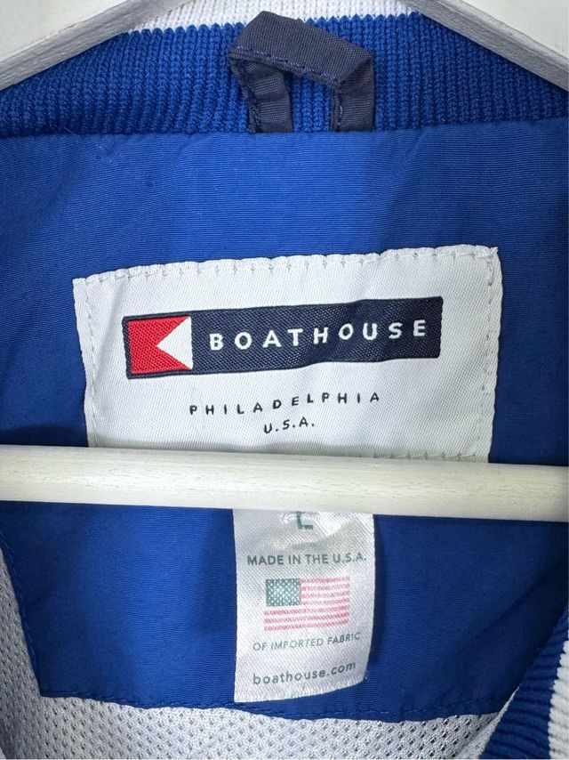 Cortavientos Vintage USA Half Zip Sport Azul Negro