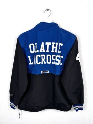 Cortavientos Vintage USA Half Zip Sport Azul Negro