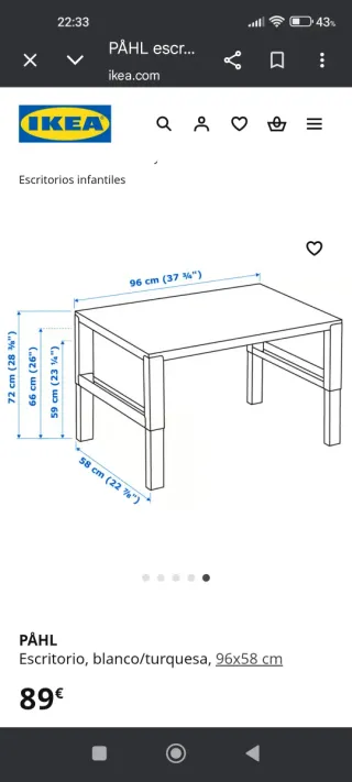 Escritorio, Silla y Estantería IKEA PÅHL