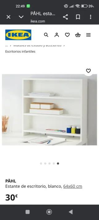 Escritorio, Silla y Estantería IKEA PÅHL