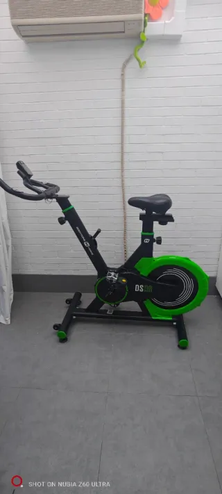 Bicicleta spinning ,Negra y Verde