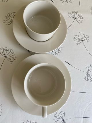 Juego 8 Tazas + platos Café con Leche