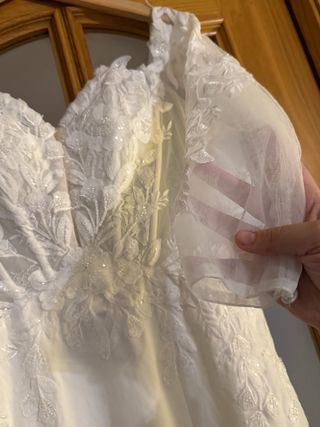 Vestido de Novia Talla M Encaje Manga Larga