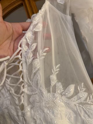 Vestido de Novia Talla M Encaje Manga Larga