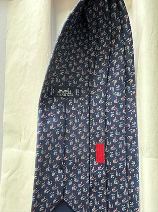 Corbatas Hermes Naranja y Azul