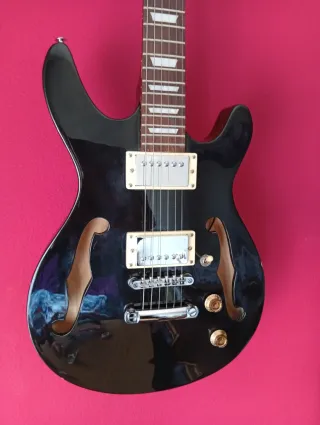 Guitarra Eléctrica Semihollow Negra