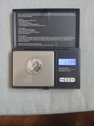 Medio Dólar Plata Kennedy 1967 MB