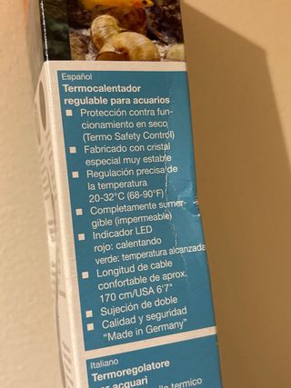 Calentador Eheim ThermoControl200W Producto Aleman