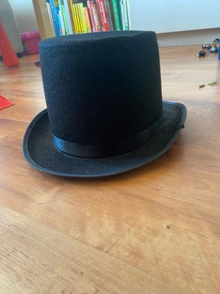 Sombrero de copa disfraz negro