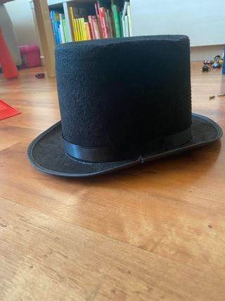 Sombrero de copa disfraz negro