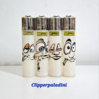 Set 4 Accendini Clipper con disegni