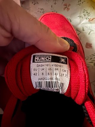 Zapatillas Munich Dash 161/4150161 Rojas