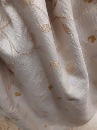 Falda Fallera Blanca y Dorada