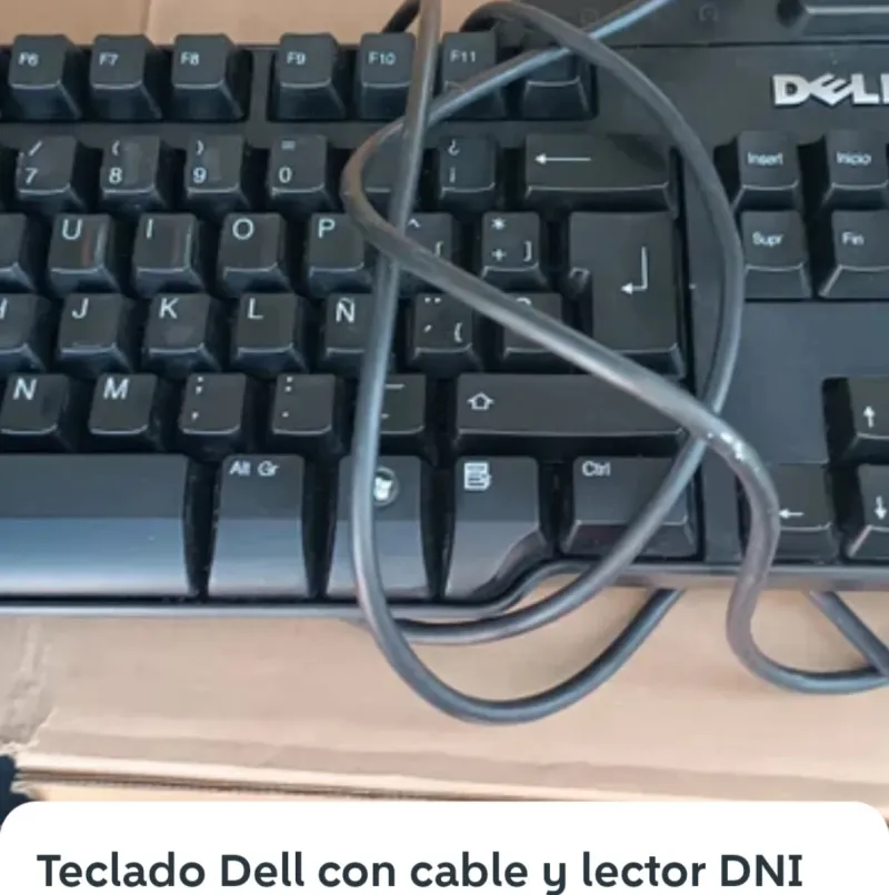 Teclado Dell con lector DNI