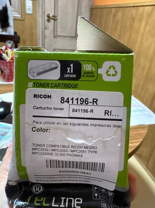 Tóner Ricoh 841196-R Negro Compatible