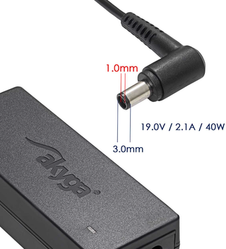 Cargador Akyga 19V 2.1A 40W 3.0x1.0mm