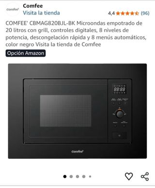 Microondas Comfee Negro Nuevo