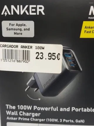 Cargador Anker 100W Prime Ultra-Fast Charging