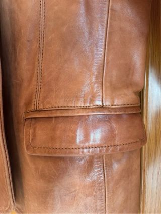 Chaqueta Cuero Dsquared2 Marrón