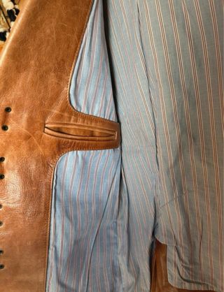 Chaqueta Cuero Dsquared2 Marrón