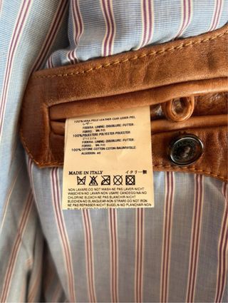 Chaqueta Cuero Dsquared2 Marrón