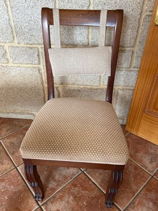 Mesa comedor redonda con 6 sillas