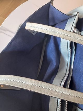Bolso Piel Azul Hecho en España