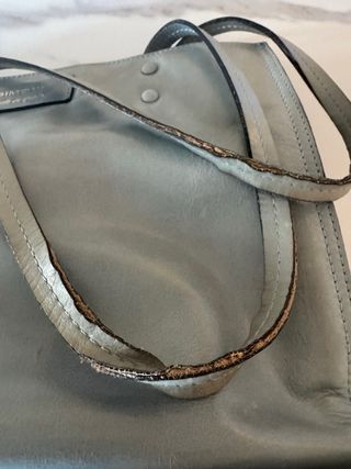 Bolso Piel Azul Hecho en España