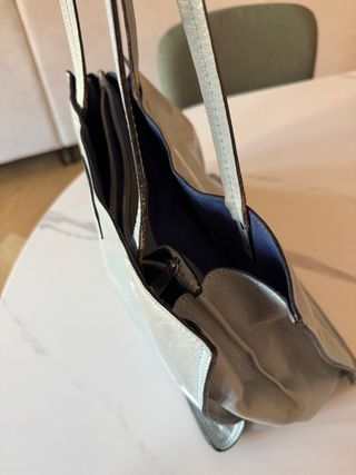 Bolso Piel Azul Hecho en España