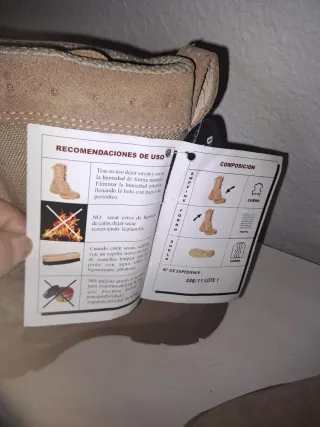 Botas tácticas desierto Talla 40