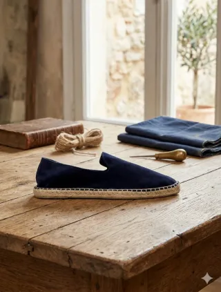 Zapatillas de esparto azul marino