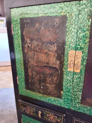 Aparador Chino Negro y Verde