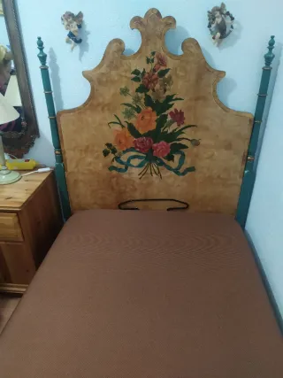2 Cabeceros Cama 90cm Madera Pintados