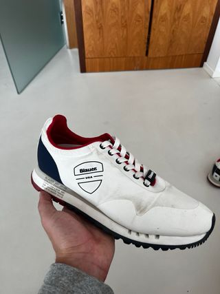 Zapatillas Blauer Blancas y Rojas