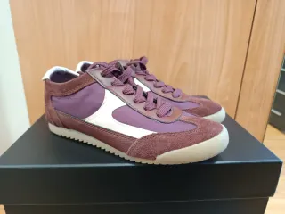 Zapatillas Stradivarius ante morado/marrón T37