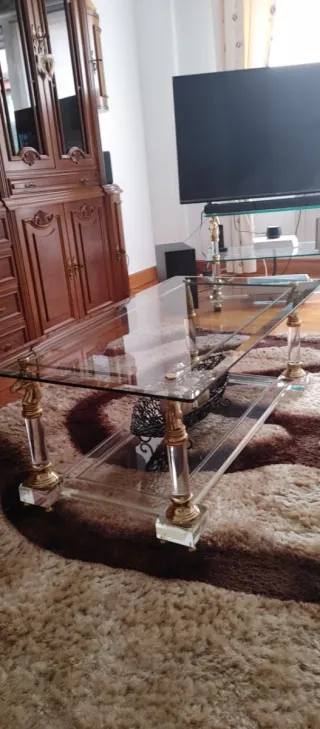 Mesa TV Cristal 90x60x50 + Mesa 120x65