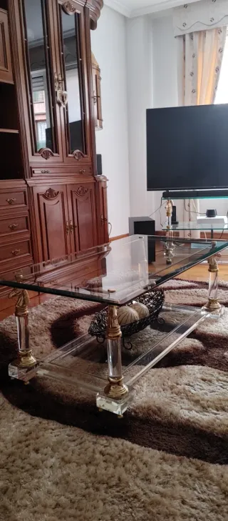 Mesa TV Cristal 90x60x50 + Mesa 120x65
