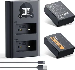 Senza aprire K&F 2 batterie FUJI NP-W126+Caricatore