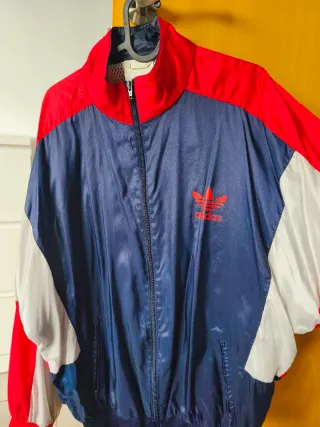 Chaqueta Adidas Vintage Azul Roja